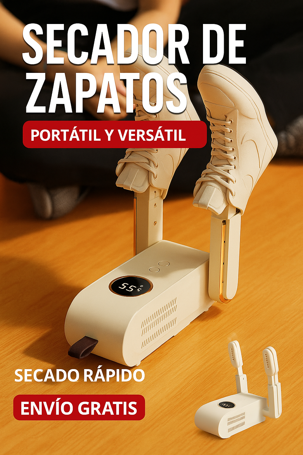Secador de calzado portatil