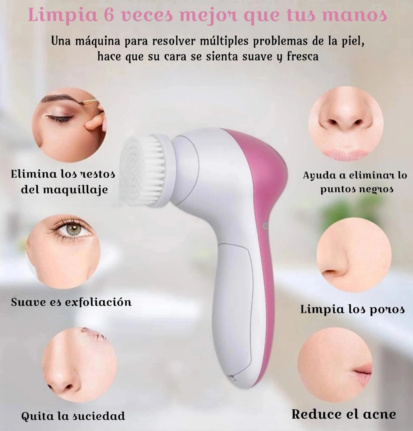 Limpiador y masajeador facial 5 en 1
