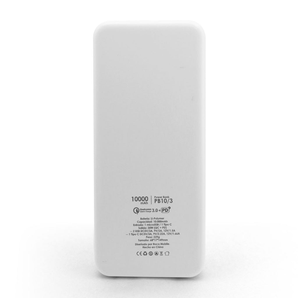 Power bank 10.000 mah 20w carga rápida