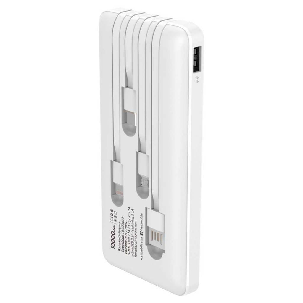 Power bank 10.000 Mah con cables integrados