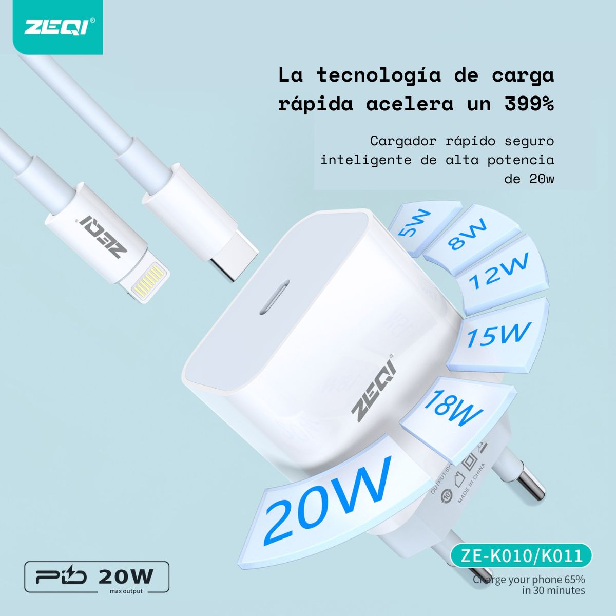 Ficha usb c 20w para iPhone