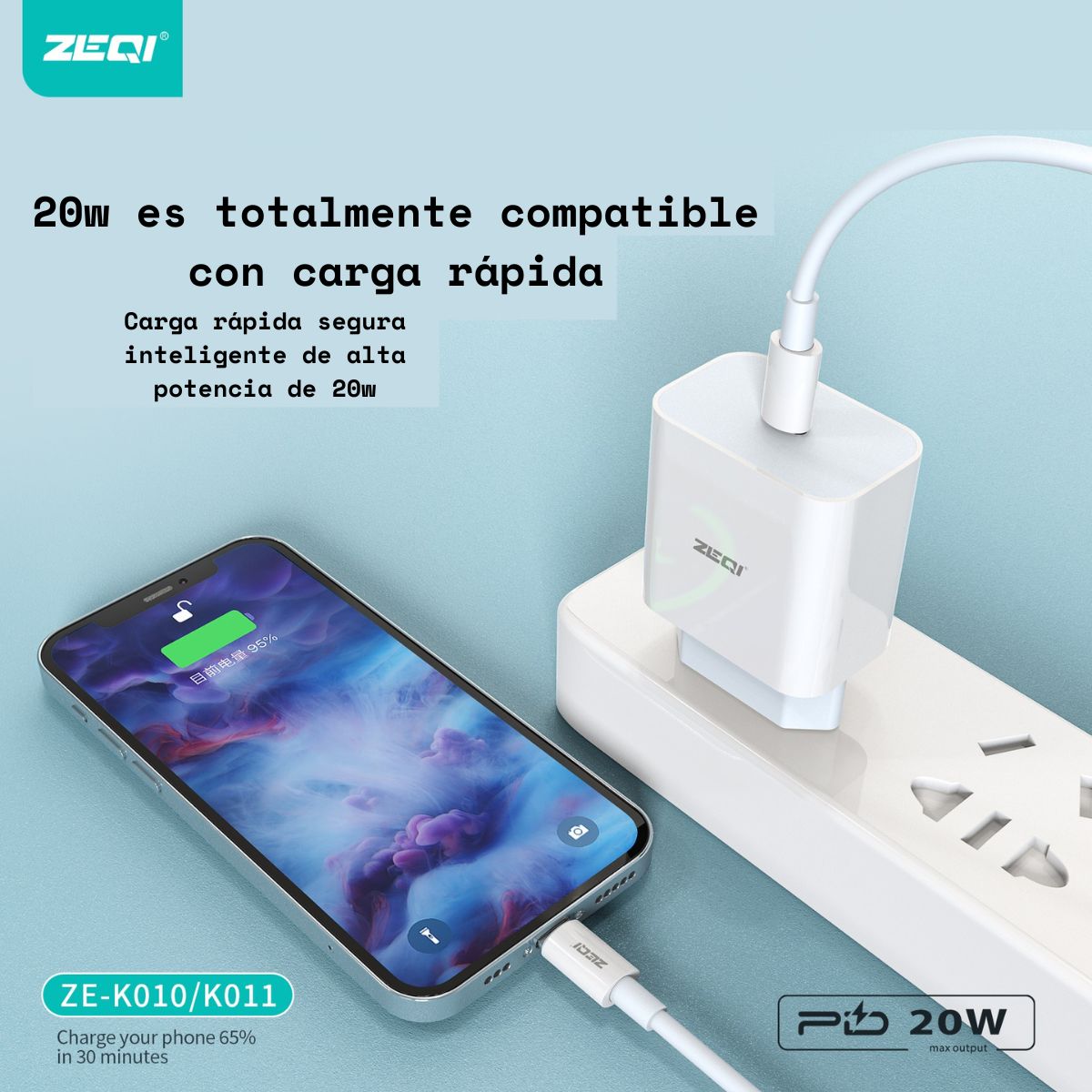 Ficha usb c 20w para iPhone