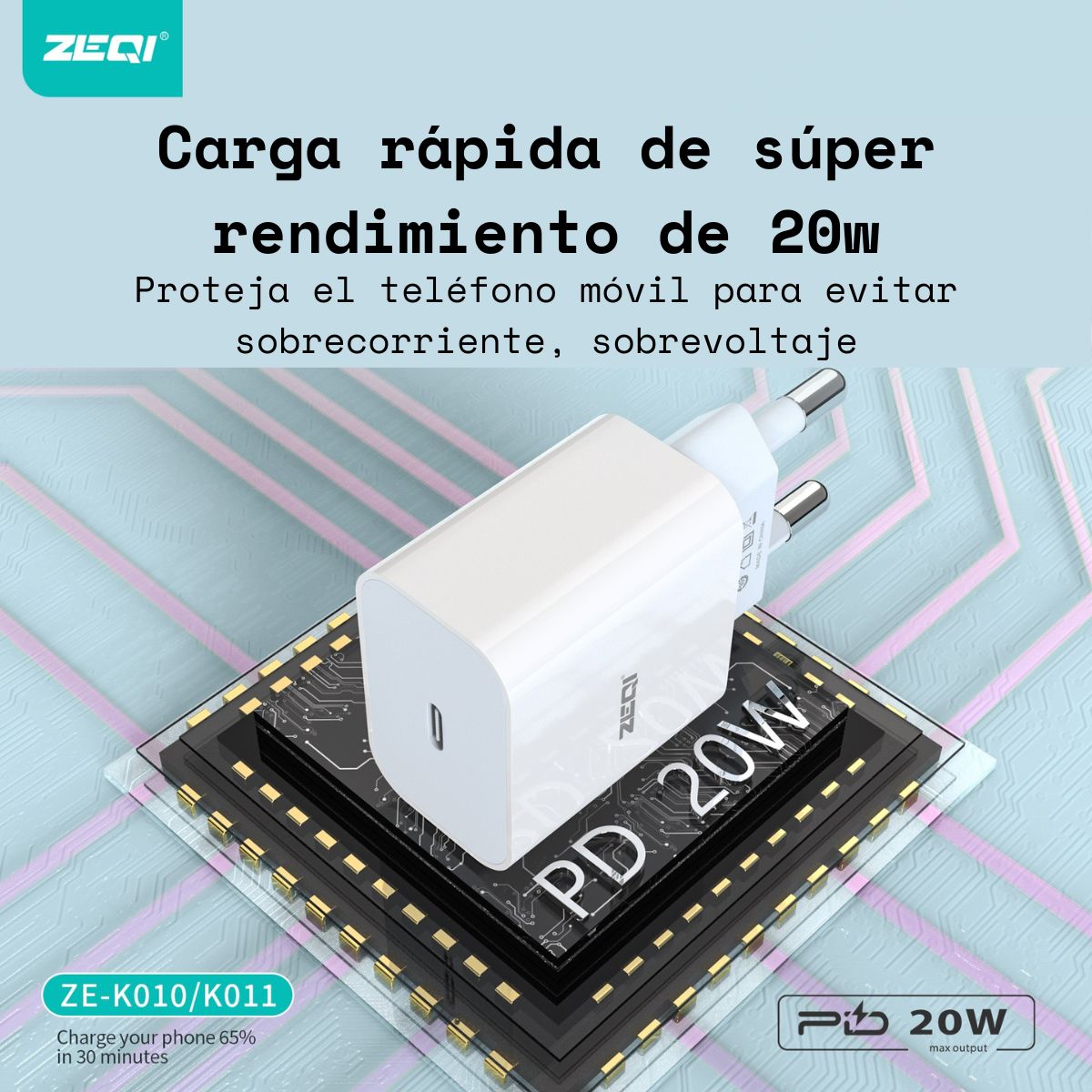 Ficha usb c 20w para iPhone