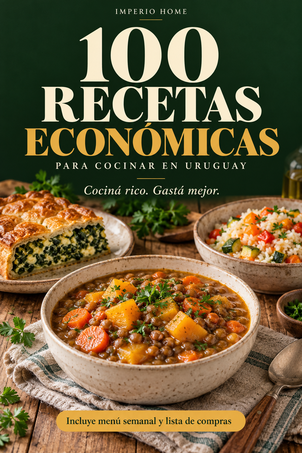 100 recetas económicas para cocinar en Uruguay - E-book Imperio Home