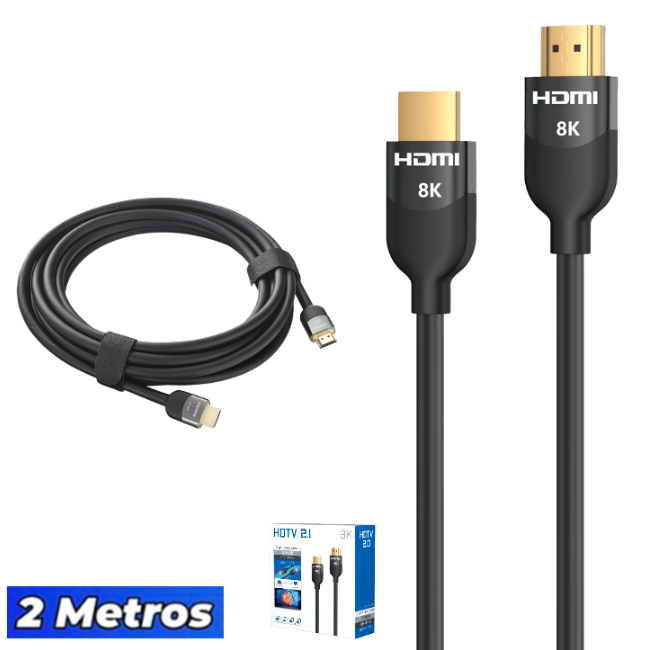 CABLE HDMI 2 metros / Ultra HD / 2.1 / 8k 60 hz / 4K 120hz