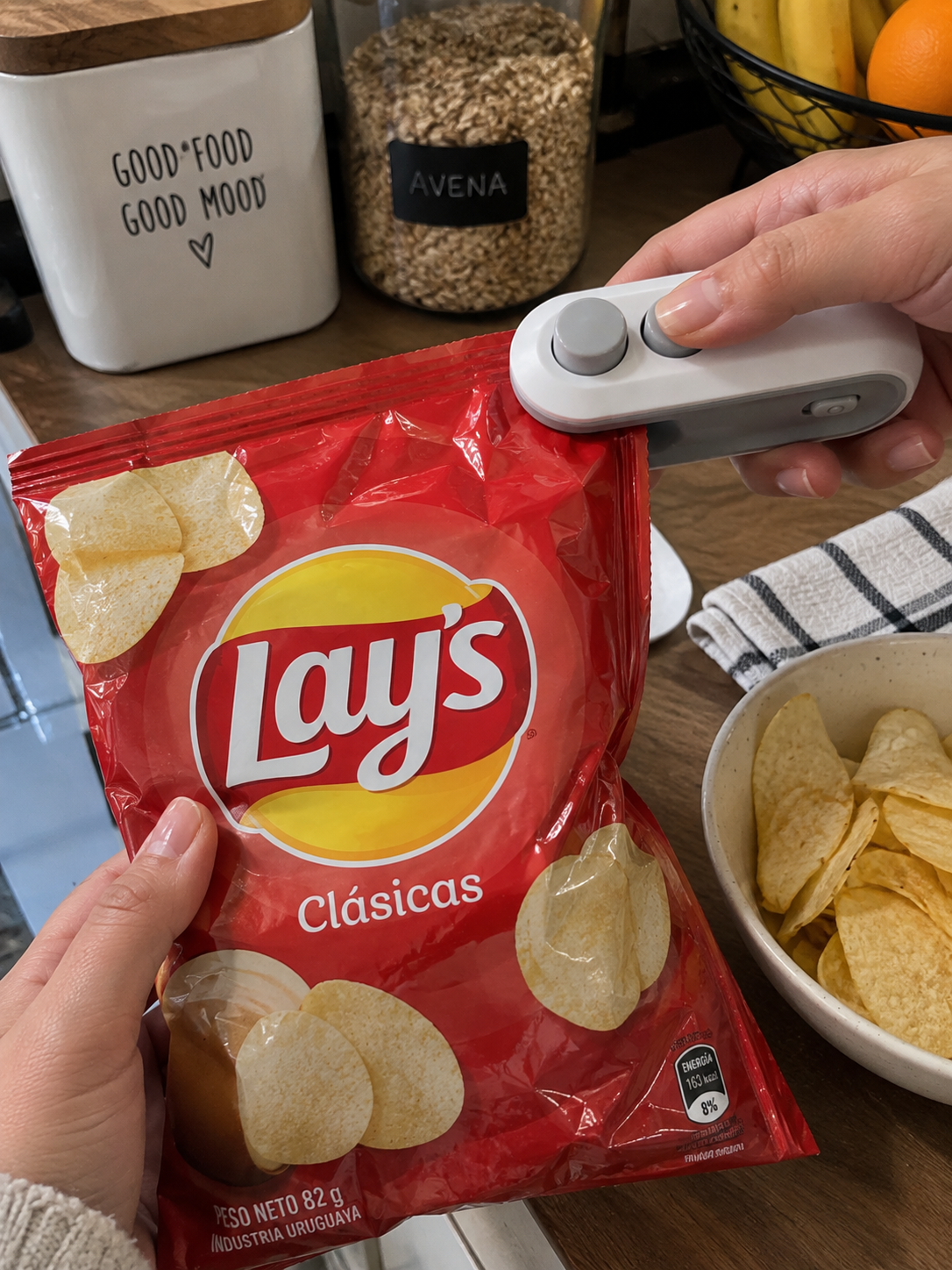 Mini sellador de bolsas