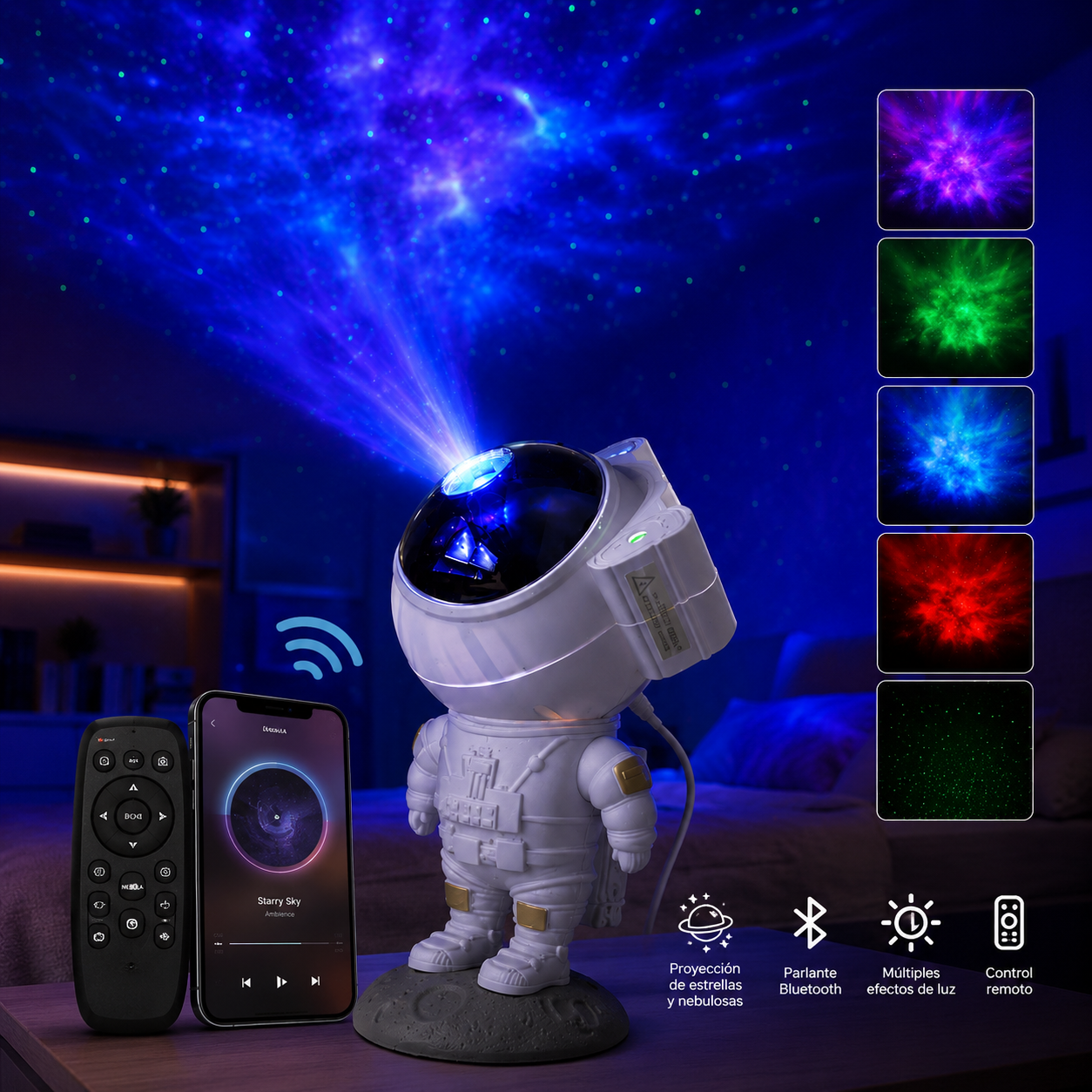 Proyector de estrellas y galaxias