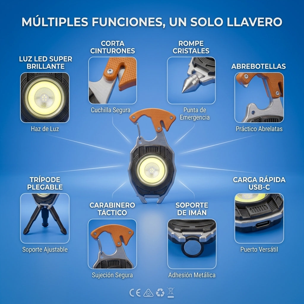 Llavero TACTICO 7 en 1